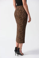 Joseph Ribkoff Beige/Black Animal Print Skirt Style 244260