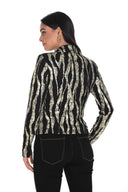 Frank Lyman Black/Gold Jacket with Front Hook Closure Style 244297