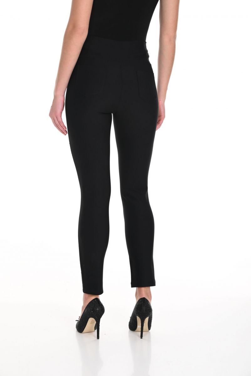 FRANK LYMAN BLACK HIGH-WAIST PANTS WITH EMBELLISHMENTS STYLE 244644U