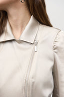 Joseph Ribkoff Moonstone Moto Jacket With Zippers Style 244903