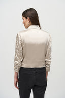 Joseph Ribkoff Moonstone Moto Jacket With Zippers Style 244903