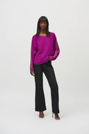 Joseph Ribkoff Empress Pullover with Lace and Sequin Trim Style 244910