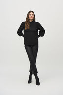 Joseph Ribkoff Black Mock Neck Top Style 244912