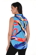 Frank Lyman Turquoise/Multi Sleeveless Top Style 246132