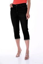 Frank Lyman Denim Black Pants Style 246271U