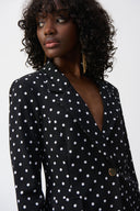 Joseph Ribkoff Black/Vanilla Dot Print Boxy Blazer Style 251051