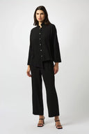 Joseph Ribkoff Seersucker Asymmetrical Boxy Jacket Style 251058