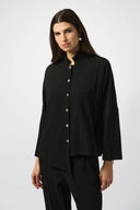 Joseph Ribkoff Seersucker Asymmetrical Boxy Jacket Style 251058