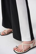 Joseph Ribkoff Black/Vanilla Wide-Leg Pull-On Pants Style 251059