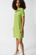 Joseph Ribkoff Greenery Zipped Collar Trapeze Dress Style 251145