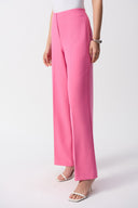 JOSEPH RIBKOFF BUBBLEGUM PULL-ON WIDE-LEG PANTS STYLE 251161