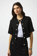 Joseph Ribkoff Bouclé Cropped Jacket Style 251196