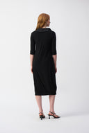 Joseph Ribkoff Black Silky Knit Cocoon Dress Style 251198