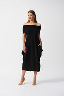 Joseph Ribkoff Black Silky Knit Cocoon Dress Style 251205