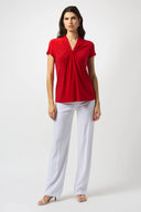 Joseph Ribkoff Draped Neckline Straight Top Style 251230