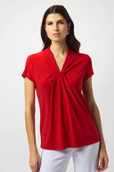 Joseph Ribkoff Draped Neckline Straight Top Style 251230