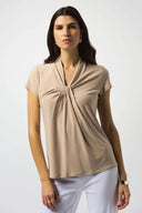 Joseph Ribkoff Draped Neckline Straight Top Style 251230