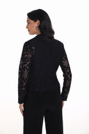 Frank Lyman Black Jacket with Floral Design Style 251268