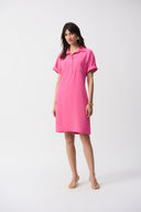 Joseph Ribkoff Bubble Gum Textured Straight Shirt Dress Style 251272