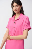 Joseph Ribkoff Bubble Gum Textured Straight Shirt Dress Style 251272