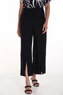 Frank Lyman Black Wide Leg Pants with Slit Front Hem Style 251282