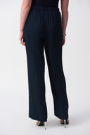 Joseph Ribkoff Midnight Blue Seersucker Wide Leg Pull-On Pants Style 251293