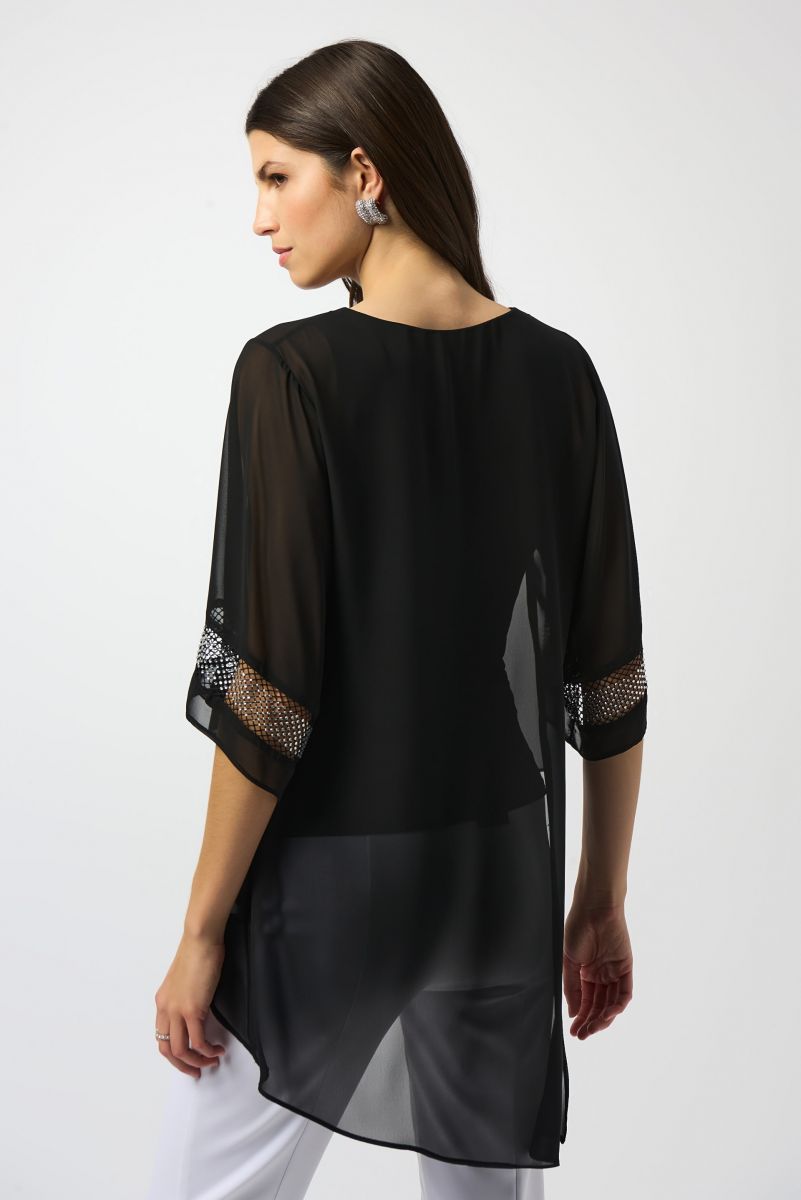 Joseph Ribkoff Chiffon Asymmetrical Layered Top Style 251740