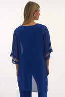 Joseph Ribkoff Royal Sapphire Asymmetrical Layered Top Style 251740