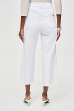 Joseph Ribkoff White Culotte Jeans With Embellished Front Seam Style 251901