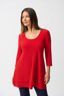 JOSEPH RIBKOFF RADIANT RED FLARED TUNIC STYLE 251969