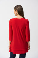 JOSEPH RIBKOFF RADIANT RED FLARED TUNIC STYLE 251969