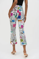 Joseph Ribkoff Millennium Multi Word Print Flared Pants Style 252047