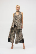 Joseph Ribkoff Beige/Black Animal Print Reversible A-Line Tunic Style 252155