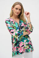 Joseph Ribkoff Silky Knit Tropical Fit and Flare Tunic Style 252157