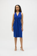 Joseph Ribkoff Royal Sapphire Silky Knit Halter Sheath Dress Style 252161