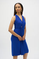 Joseph Ribkoff Royal Sapphire Silky Knit Halter Sheath Dress Style 252161