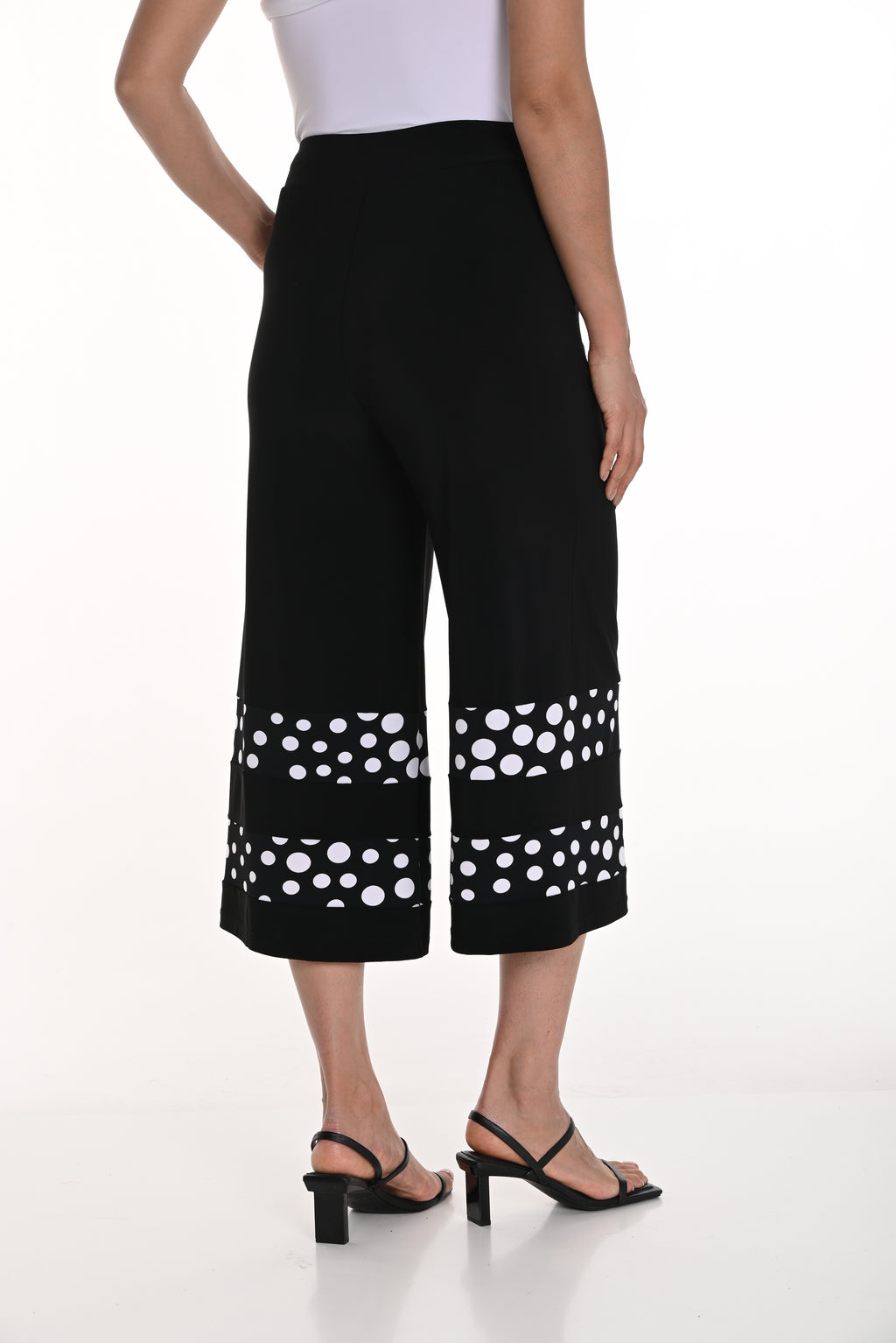 FRANK LYMAN BLACK/WHITE POLKA DOT CULOTTE PANTS STYLE 256311