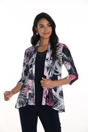 FRANK LYMAN NAVY/PINK 3/4 SLEEVE COVER UP STYLE 256350