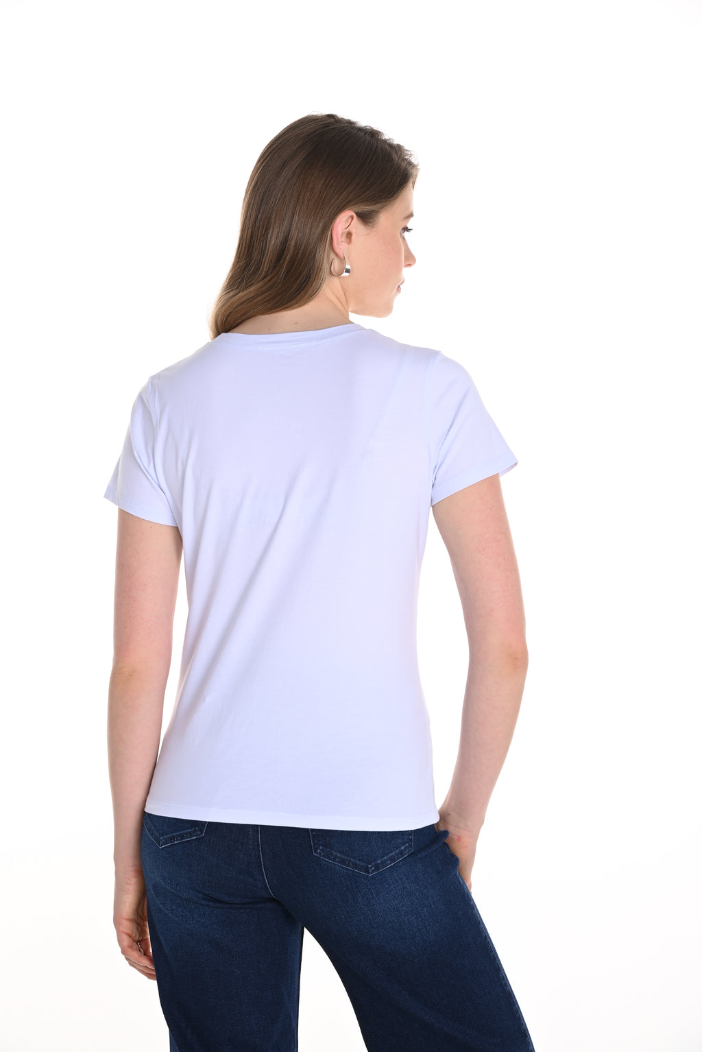 FRANK LYMAN WHITE T-SHIRT WITH RHINESTONES & SEQUINS DETAILING STYLE 256818U