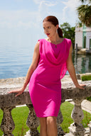 Frank Lyman Bright Pink Sleeveless Dress Style 258005