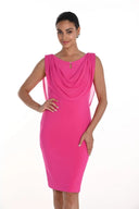 Frank Lyman Bright Pink Sleeveless Dress Style 258005