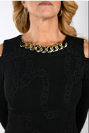 Frank Lyman Black Knit Dress Style 233364