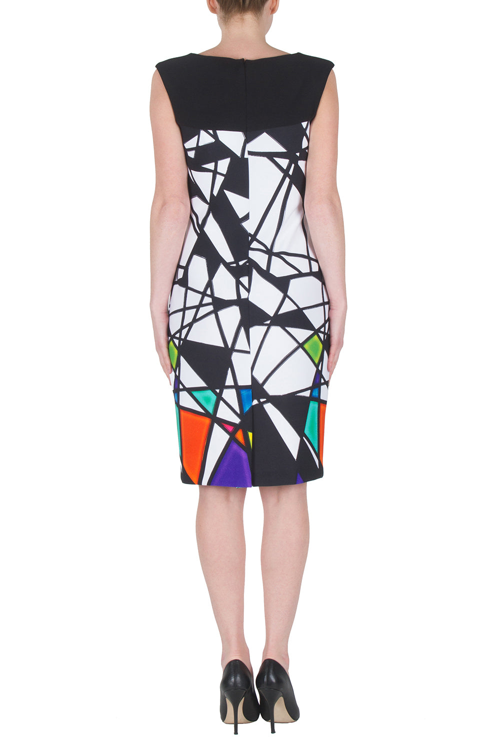 Joseph Ribkoff Black-White-Multi Dress Style 172704