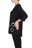 Joseph Ribkoff Black-Vanilla Tunic Style 173061