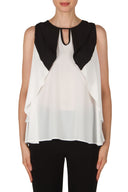 Joseph Ribkoff Off-White-Black Top Style 173289