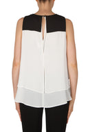 Joseph Ribkoff Off-White-Black Top Style 173289