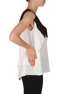 Joseph Ribkoff Off-White-Black Top Style 173289