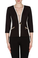 Joseph Ribkoff Black-Vanilla Jacket Style 173306