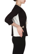 Joseph Ribkoff Black-Vanilla Jacket Style 173306