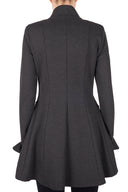 Joseph Ribkoff Charcoal Grey-Ruby Coat Style 173308